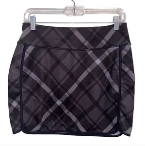 Athleta Skirt Womens Plaid Fleece Mini Stretch Athleisure Casual Pull-On Size L